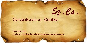 Sztankovics Csaba névjegykártya