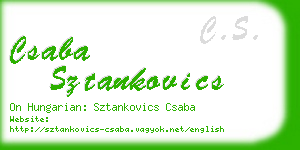csaba sztankovics business card